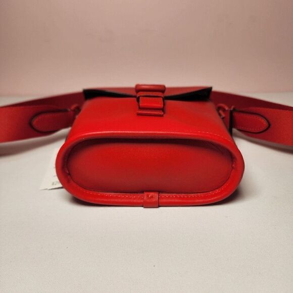 NWT COACH CP179 Track Small Flap Crossbody Smooth Leather Bright Poppy R… - Picture 6 of 7